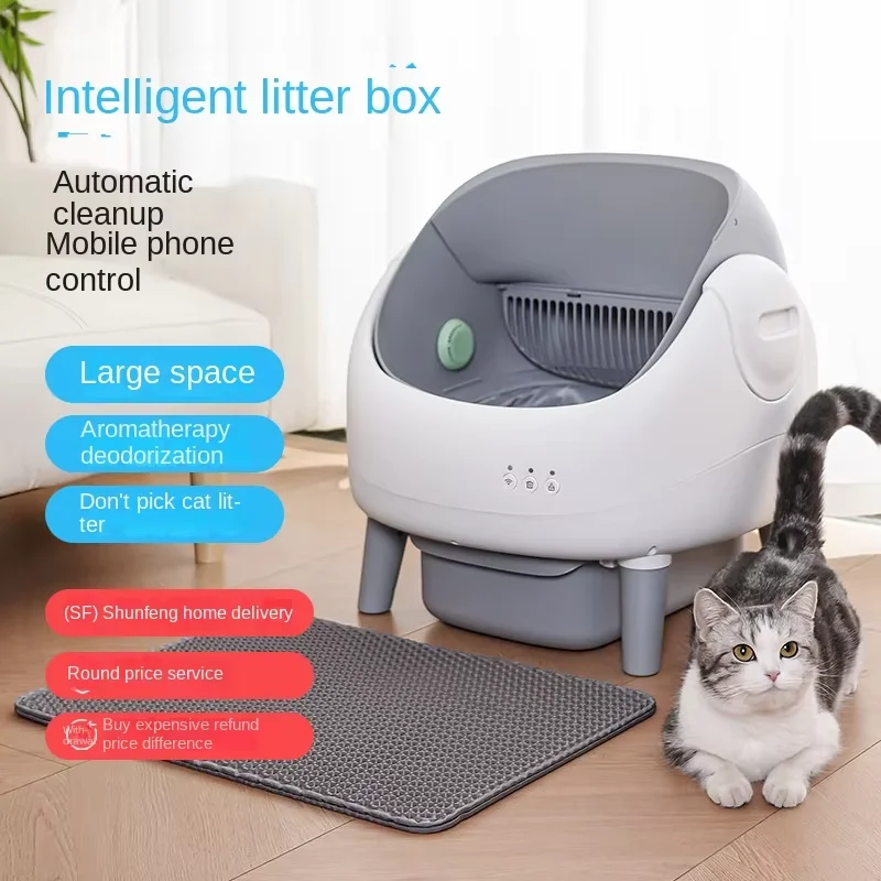 Top Self Cleaning Full Automatic Top Entry Splashproof Deodorizing Pet Toilet Smart APP Control Cat Litter Box