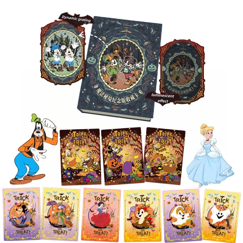 

Новые карты серии Disney Magic Wonderland, официальная натуральная коллекционная карта персонажей аниме Микки, периферийные устройства, подарок на Хэллоуин