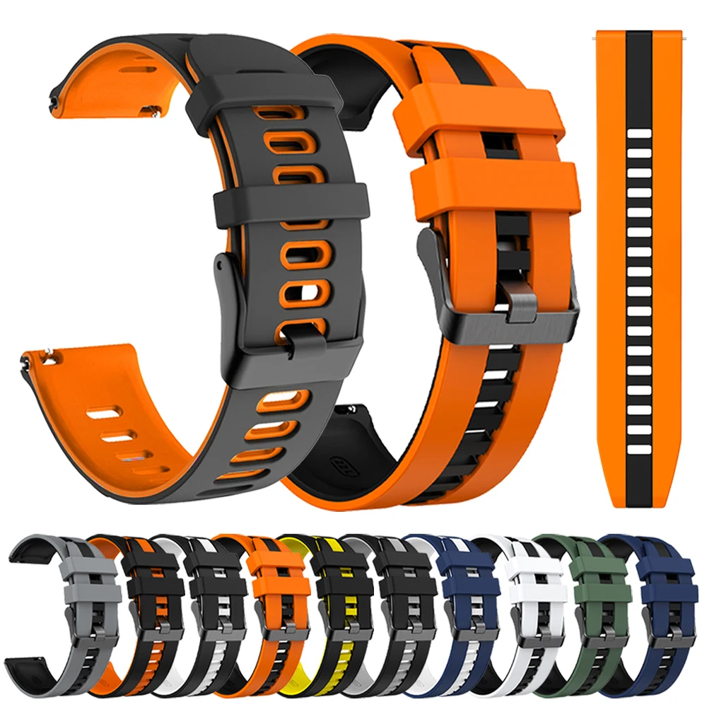 �y�Z�[�����z20/22mm�V���R���o���h Garmin Active 6 5/Forerunner 165 265 570 255/Venu 4 �X�|�[�c�u���X���b�g HUAWEI GT 6 Pro GT 4 3 �����p