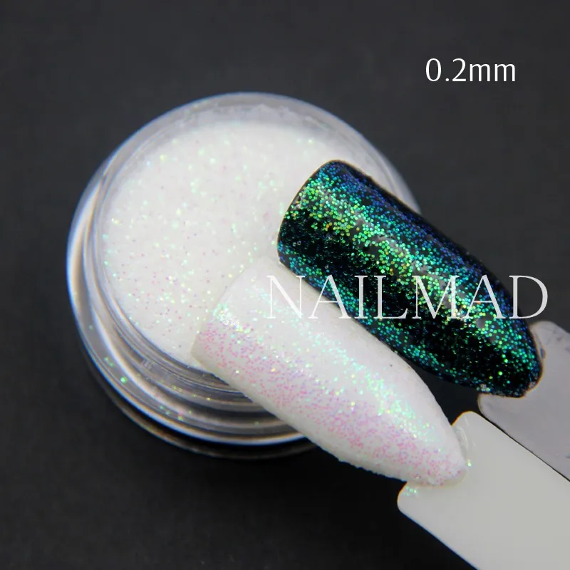 Paillettes à effet pixel pour les ongles, accessoire de manucure, sirène, vert, irisé, pour nail art, maquillage, décoration, 1 boîte