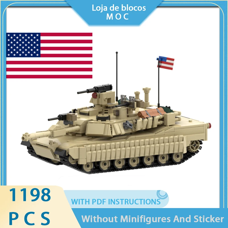 

Новый продукт: Конструктор MOC, модель военного танка M1A2 SEPV3 Abrams, основной боевой танк США, технологичный модульный набор для детей, DIY-набор.