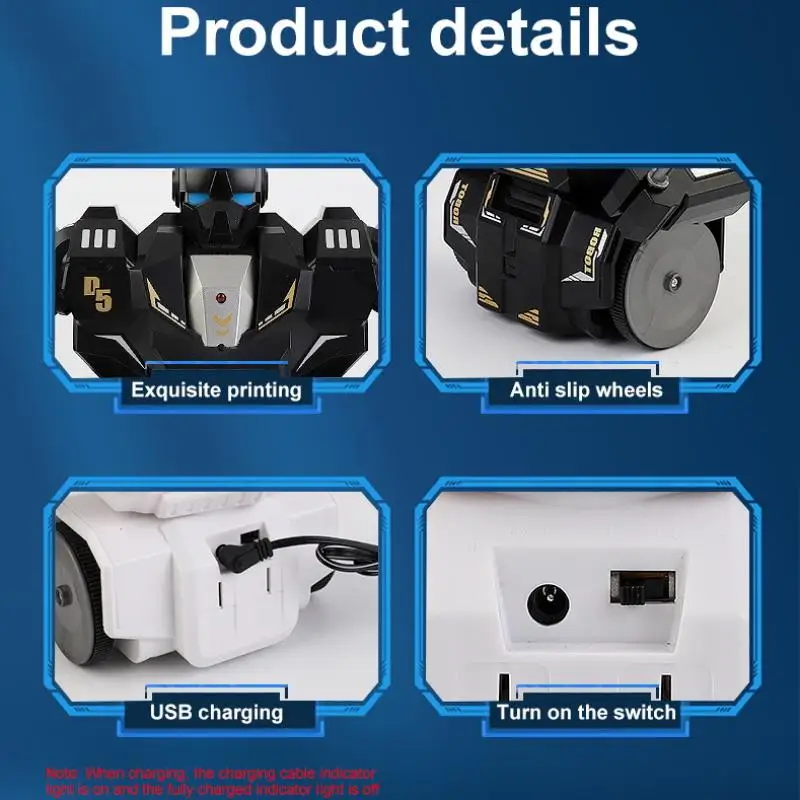 1 مجموعة الفتيات هدايا عيد ميلاد RC معركة الروبوتات 360 درجة دوران مرنة التعامل مع ألعاب التحكم عن بعد للأطفال الوالدين والطفل لعبة