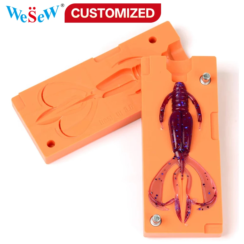 Custom Fishing Lure Mold Soft Plastic Molding Services Lure Mold Die Casting Models CNC Machining (Suitable for PP Components)