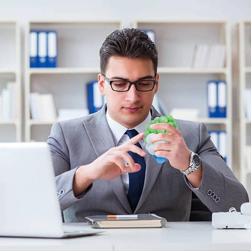 Creatieve Kleurrijke Mesh Druif Stress Ballen Squishy Speelgoed Angst Release Zintuiglijke Squeeze Fidget Speelgoed Voor Kantoor Klas Prijzen