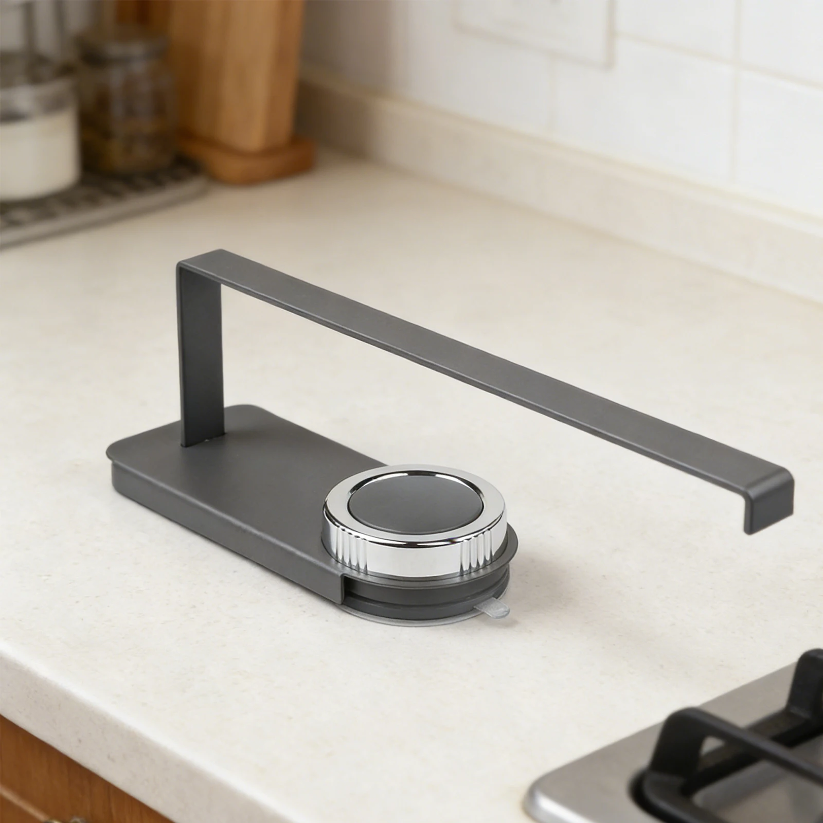 Kitchen Paper Roll Holder with Strong Suction Cup Easy Installation No Drilling Needed for Bathroom and Cabinet Use