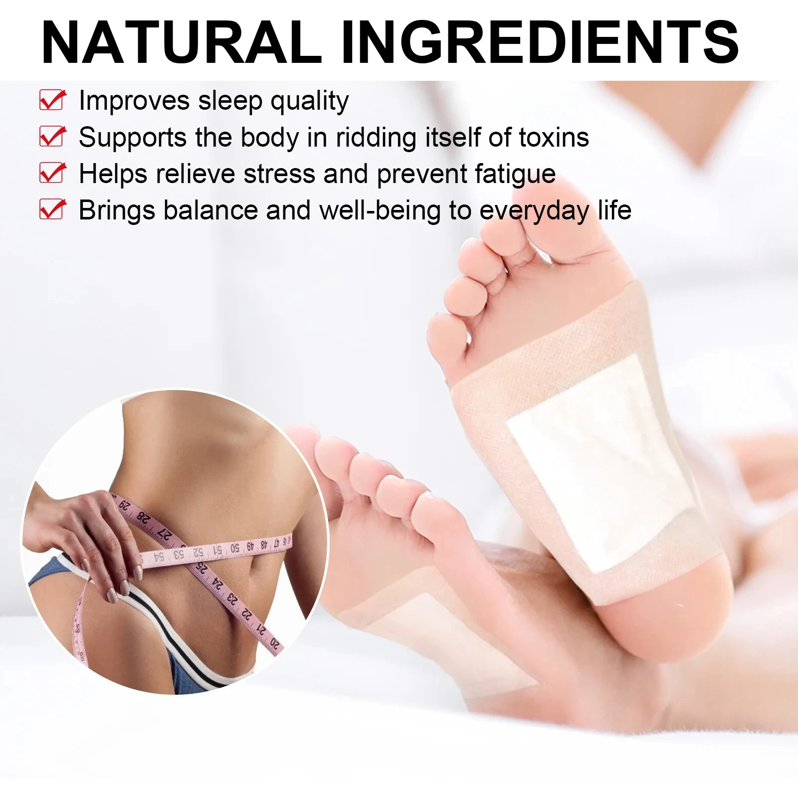 Natural Bamboo Ginger Foot Pads Relieve Fatigue Deep Cleansing For Feet Care Improve Sleep Detoxification Body Shaping Tool