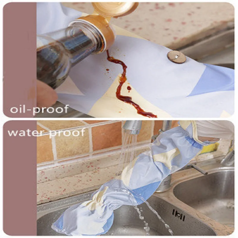 Kitchen Stir-fry Oil Spillproof Sleeve for Cooking Summer Long Sleeve Anti-fouling Anti-scalding Waterproof Gloves Female