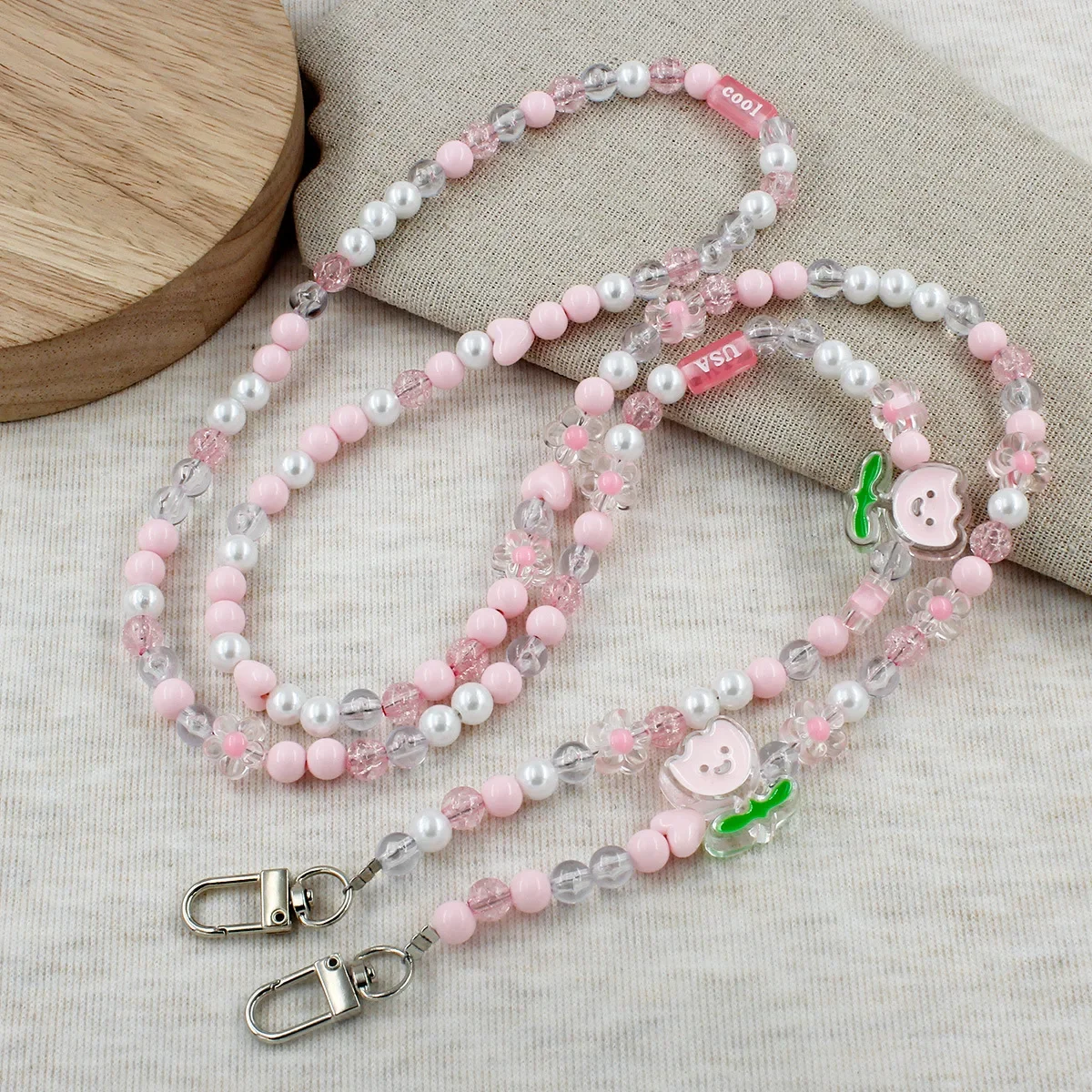 الحلو الهاتف شنقا حبل زهرة التوليب مطرز حقيبة سلسلة قلادة قضية الهاتف الخليوي حزام Crossbody مكافحة خسر الحبل الملحقات