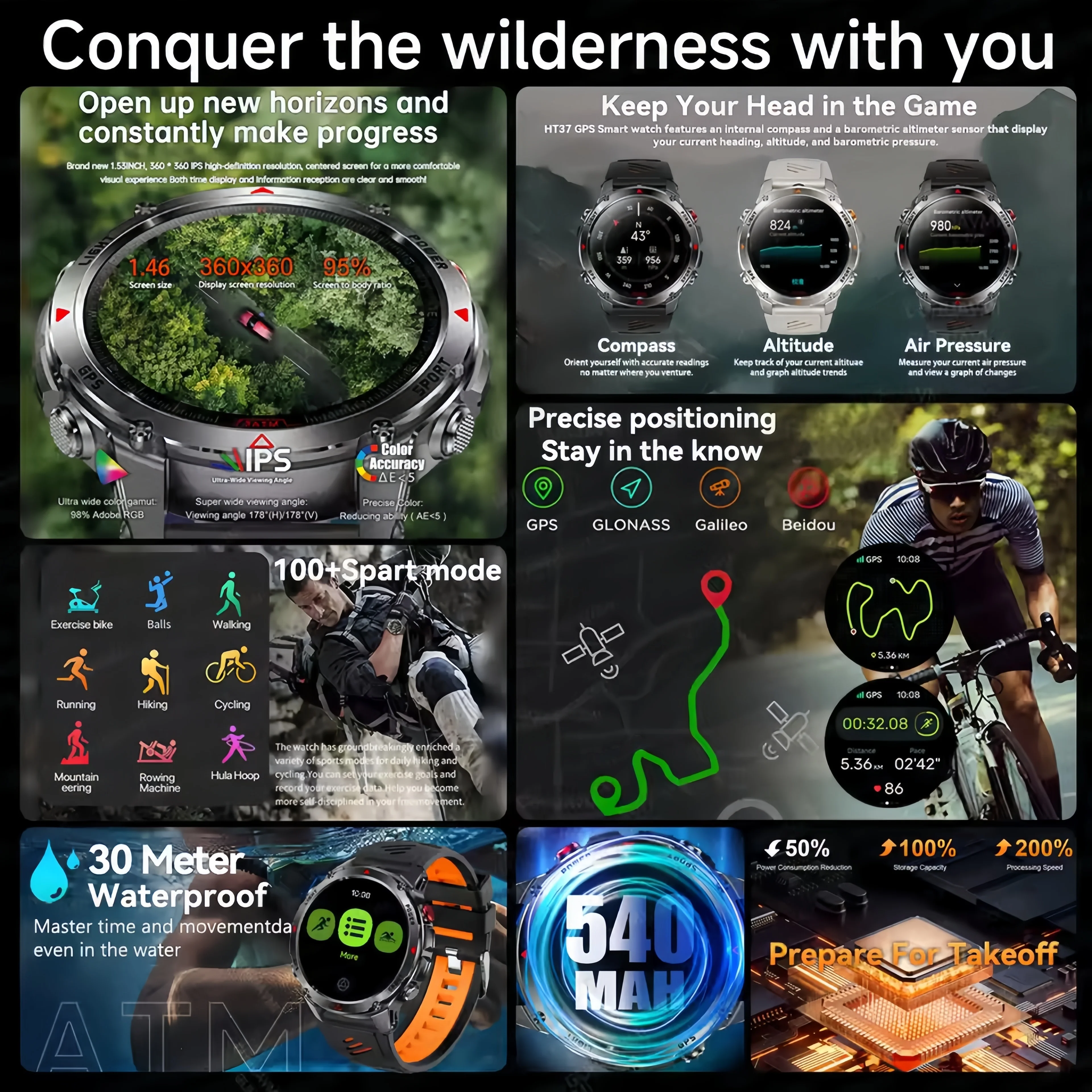 T-Rex 3 Ultra Watch GPS 30M مقاوم للماء Smartwatch الرجال سوار السباحة الرياضية المدمج في نظام تحديد المواقع بلوتوث دعوة ساعات اللياقة البدنية في الهواء الطلق