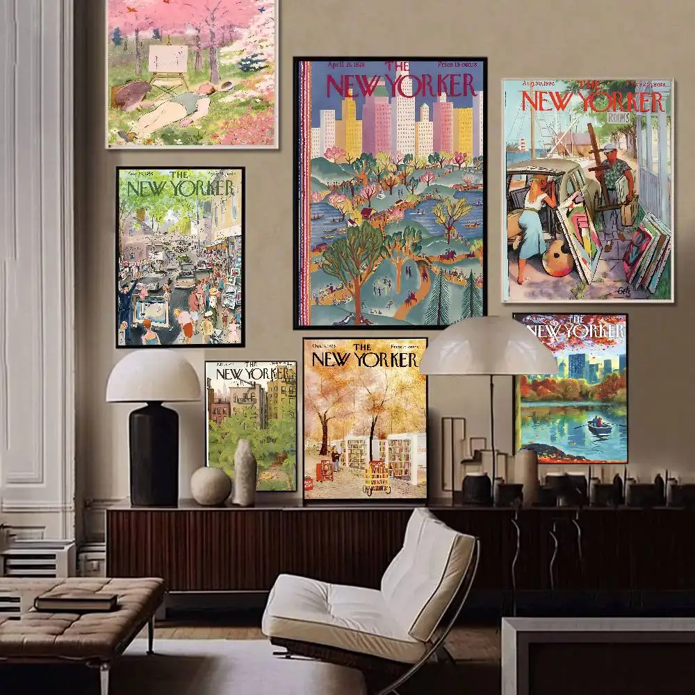 Póster artístico de The New Yorker con impresiones, decoración para el hogar, dormitorio, sala de estar, regalo