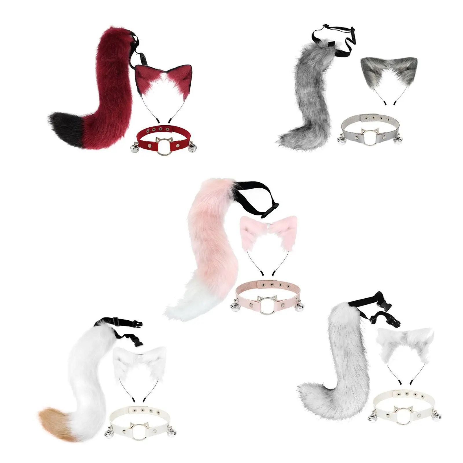 

Ensemble ears, necklace and tail, cute disguise for Halloween,