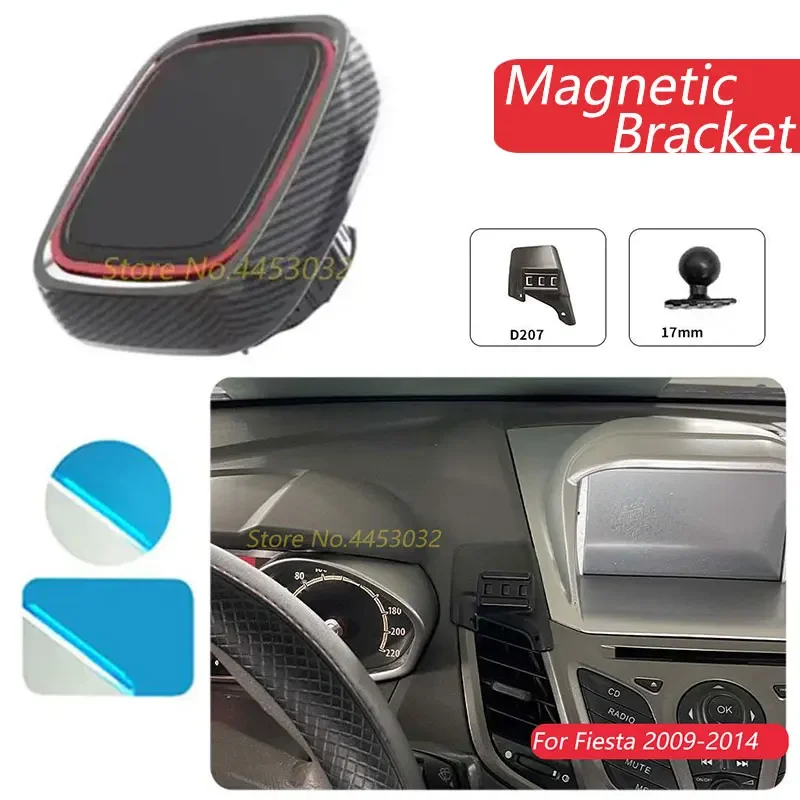 

Магнитный автомобильный держатель телефона для Ford Fiesta 2009-2014 GPS сильный магнитный кронштейн с базой аксессуары для интерьера