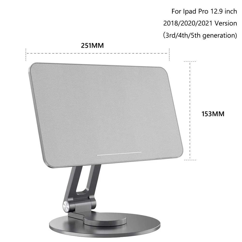 Składany Tablet stojak na biurko aluminium magnetyczny regulowany obrotowy uchwyt do Apple iPad Pro 11/12.9 cal powietrza 5/4th Gen uchwyt