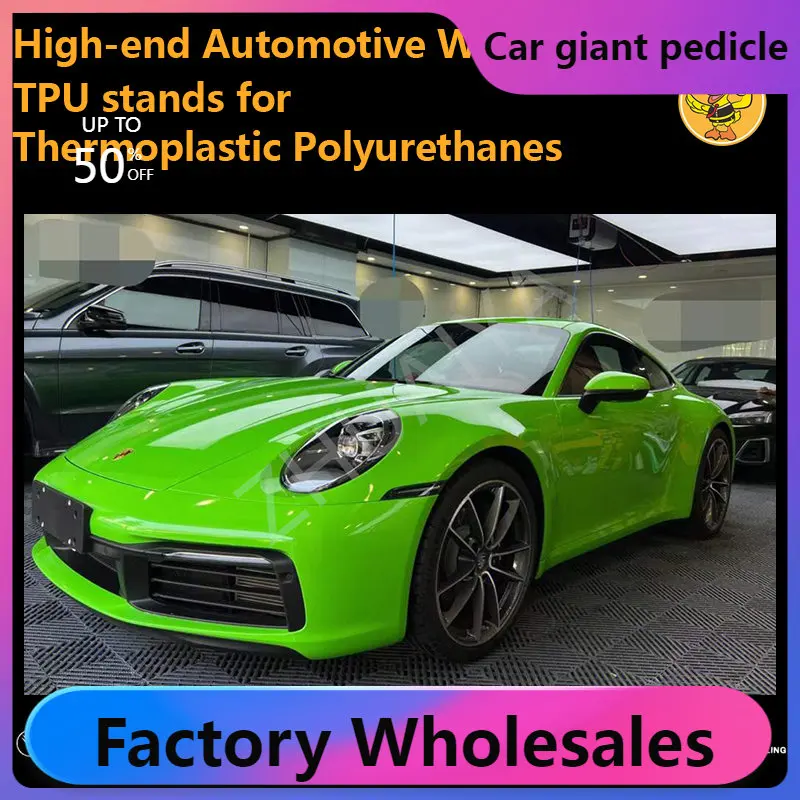 

High-end Automotive TPU car stickers vinilo adhesivo para auto vinyl wrap covering film voiture Colour Crystal python green