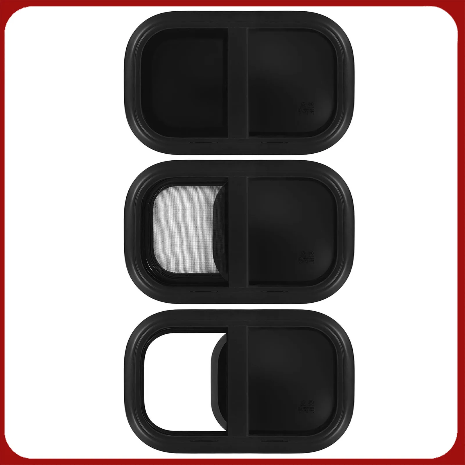 

Motorhome Window RV Sliding Window L500 H300mm Tempered Glass UV Window Insect Screen for Trailer RV Sliding Window