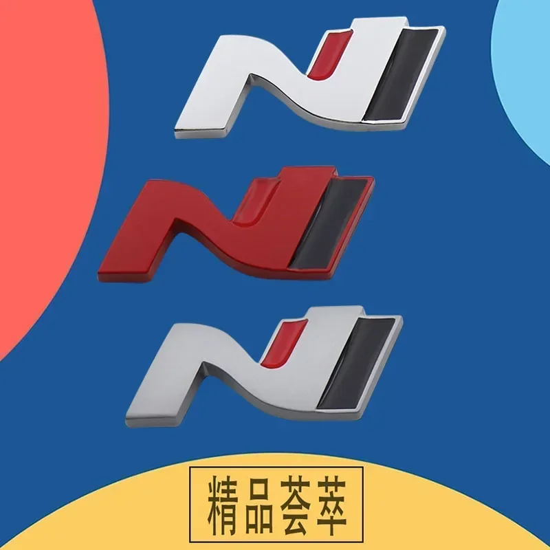 For N Line 3D Car Styling N Nline Hood Fender trunk Rear Bonnet Decal Emblem Badge Sticker