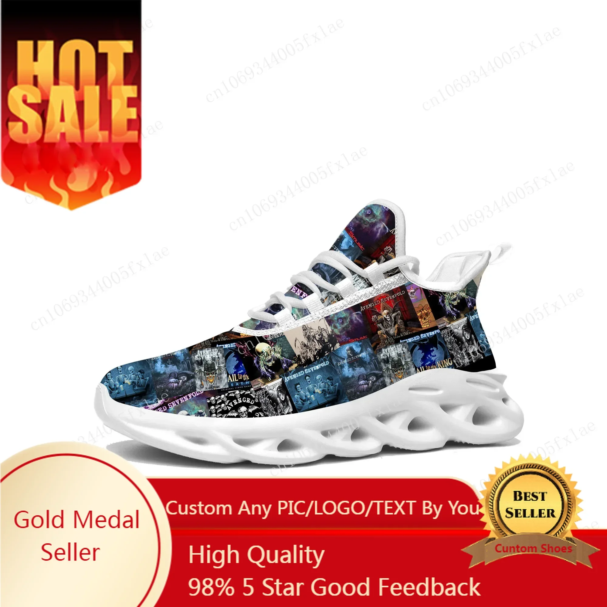 

Avenged Sevenfold A7X Flats Sneakers Mens Womens Hot Sports Running Shoe Sneaker Lace Up Mesh Footwear Tailor-made Shoe White