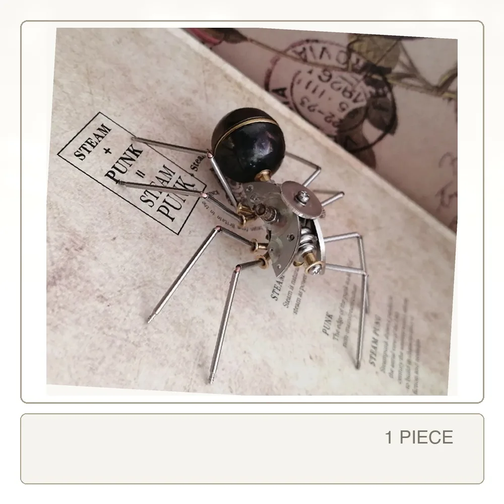 3D steampunk mechanical insect simple spider punk metal model pure handmade small crafts ornaments- Finished Product