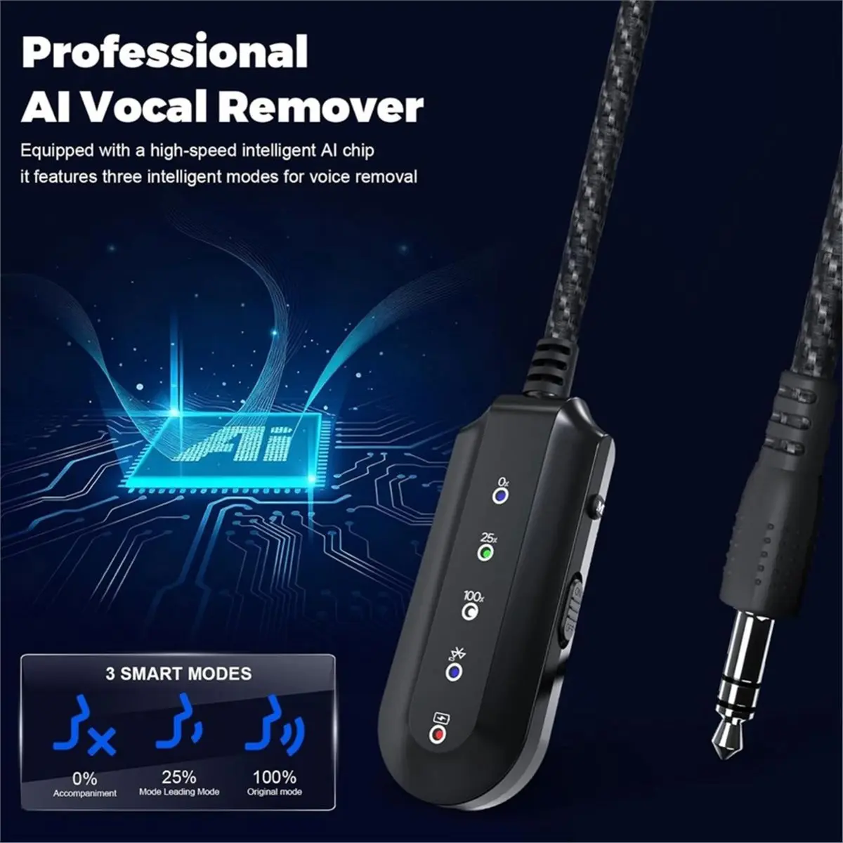AI Vocal Remover , Real Time Voice Elimination Device, Portable Karaoke Vocal Remover for Singing Practice