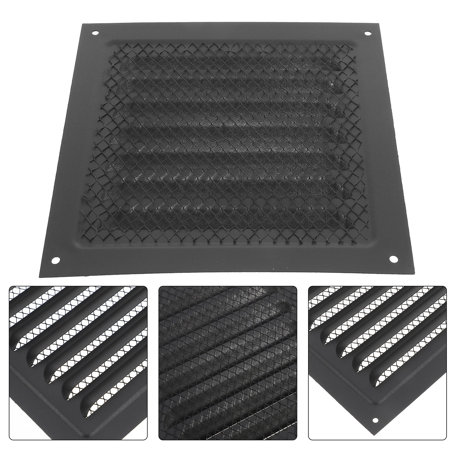 

Shutter Cover 201 Stainless Steel Attic Exhaust Vent Wall Installation Grille Home Metal Air Garage Breathable Weather Resistant