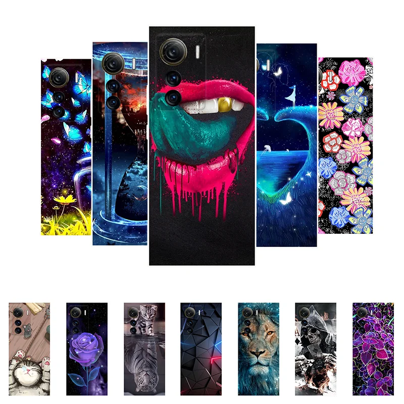 For ZTE Axon 50 Ultra Case A2024H Bumper TPU Silicone Soft Back Cover for ZTE Axon 50 Ultra 5G Case Axon50Ultra Funda Cartoon