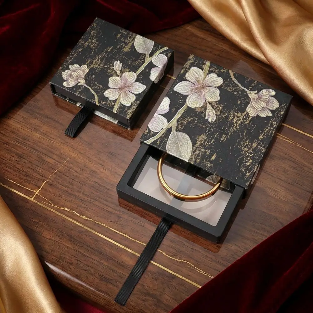 Creative Jewelry Suspension Display Box PE Film Floating Case For Bracelet Necklace Ring Storage Showcase Gift Box