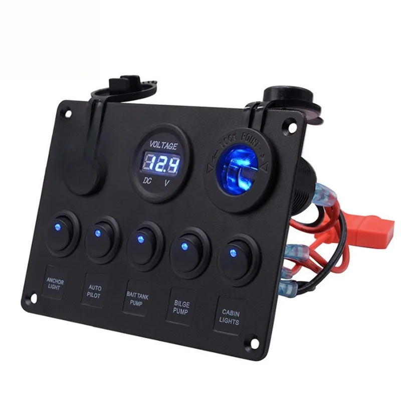 

Multifunctional waterproof switch panel 5-position switch combination