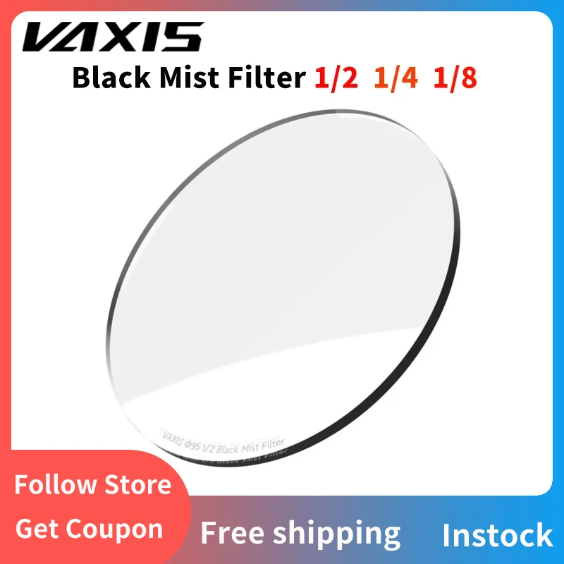 

Vaxis 95mm Black Mist Filter 1/2 1/4 1/8 for Tilta Mirage Matte Box MT-16