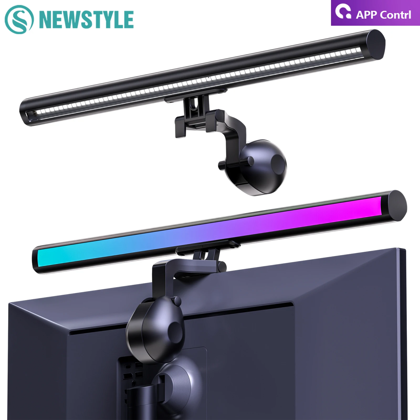 

Computer Monitor Sync Screen Light Bar Screen Hanging Light LED RGB Backlight Eye Caring Reading Table Light USB Game Room Offic