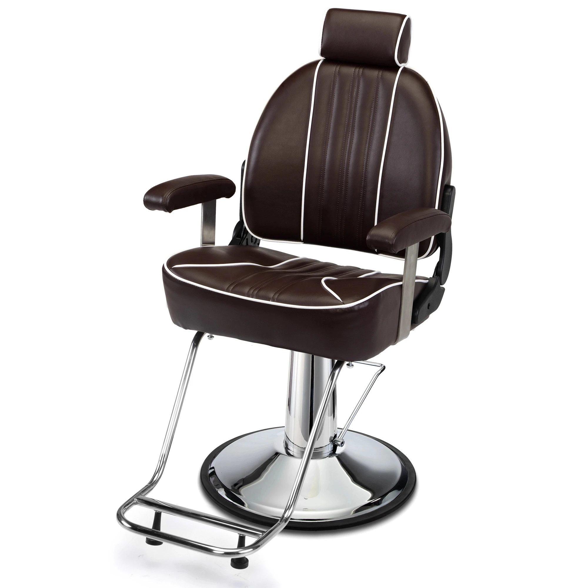 Kapper Stoel Met Hoofdsteun-Bruin