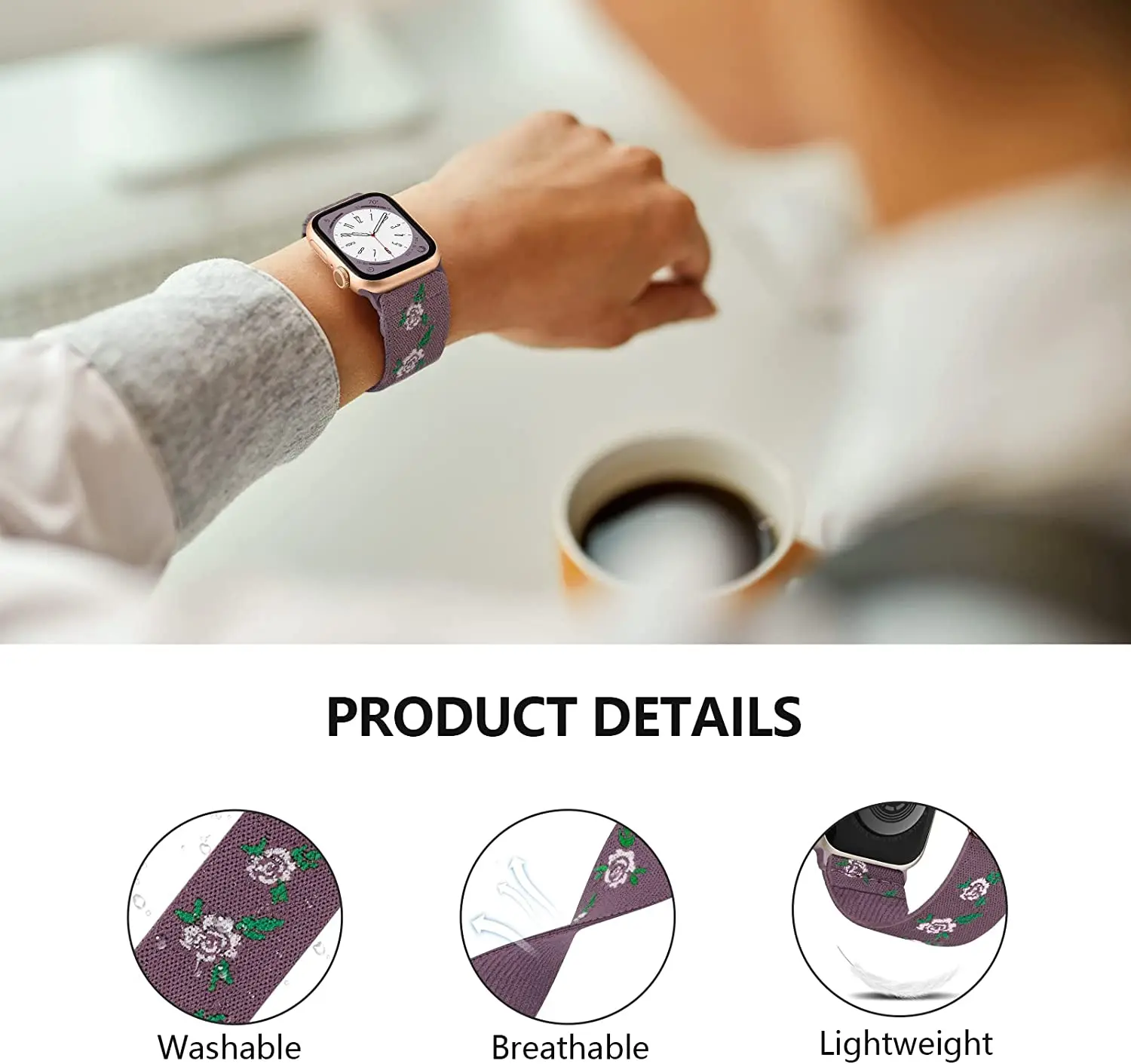 النايلون حزام ل أبل حزام ساعة الترا سلسلة 8 49 مللي متر 41 مللي متر 45 مللي متر سلسلة 7/6 38/42 ساعة للنساء سوار الأزهار التطريز سيدة