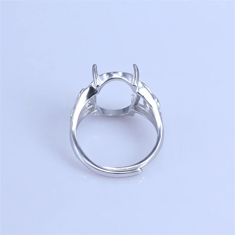 Setting 8*10/10*12/12*15/12*16/13*18/15*20mm Gemstone S925 Sterling Silver Ring Empty DIY for Women Fine Fashion Charm Jewelry