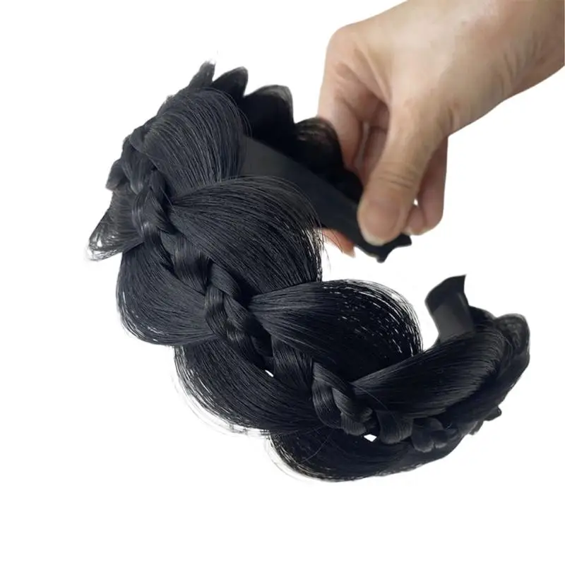 

652F повязки на голову с твист-косой «рыбья кость», синтетическое волокно, парики для укладки волос, обруч для волос, аксессуар