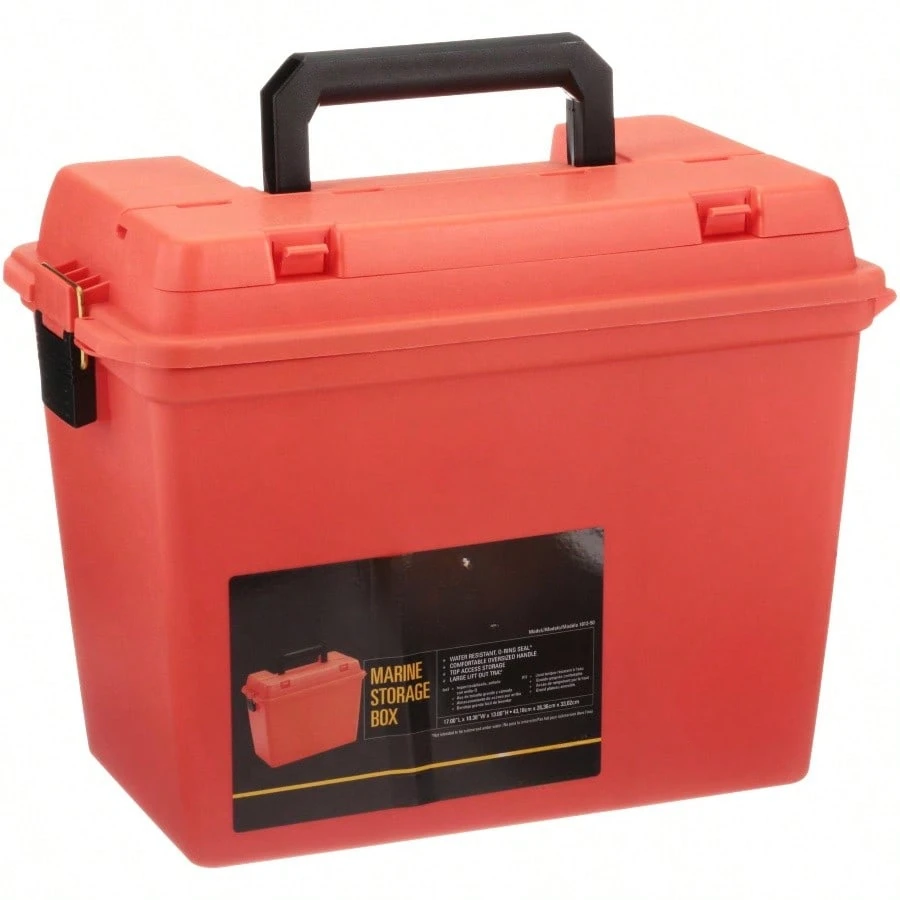 Grande scatola di emergenza con ripiano rimovibile per riporre la casa e l'ufficio Contenitore in plastica resistente nera con ripiano aggiuntivo