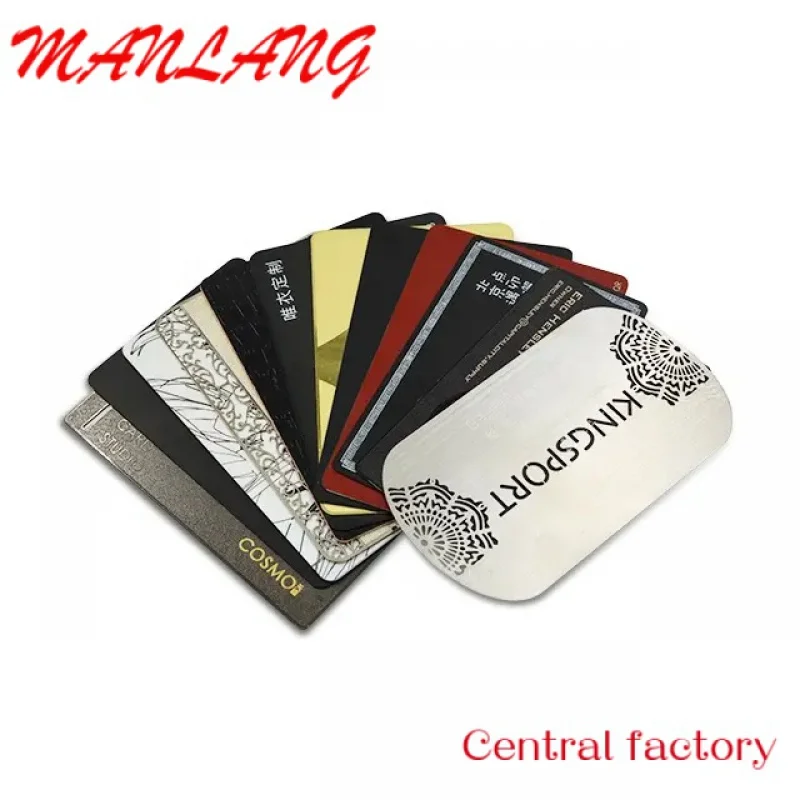 

Custom Custoized ritble Personalized Hybrid den Contactls Bla RFID N Stainls Steel Card