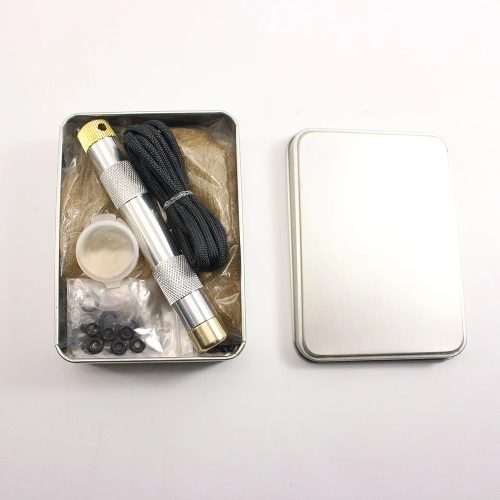 

Useful Emergency Fire Starter Piston Fire Tools Outdoor Camping Equipment Hiking Air Compression Torch Durable