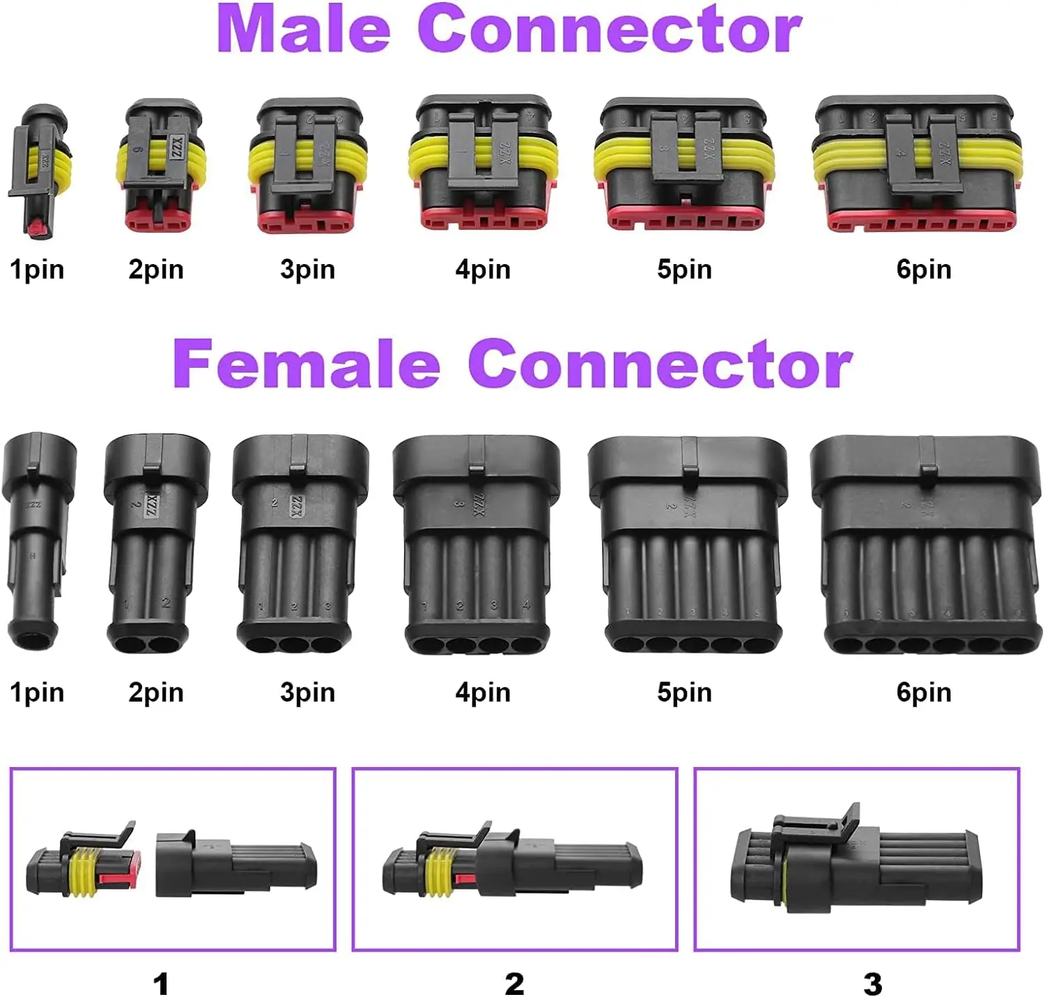 Imagem -03 - Automotivo Elétrica Wire Plug Kit Conector Elétrico do Carro à Prova Dágua Terminais Masculino e Feminino Pin Pin Pin Pin Pin Pin 1004 Pcs