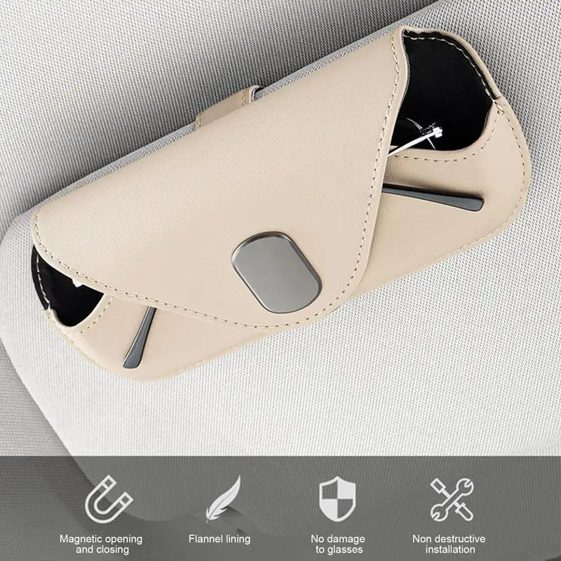 

Sun Visor Sunglasses Holder Car Glasses Storage Box Car Glasses Case Car Sun Visor Eye Box Eyeglasses Organizer For Key Card All