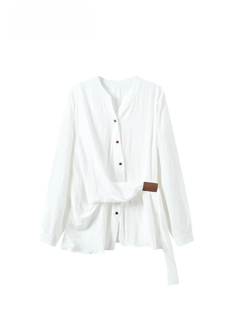 

plus Size Women's Long Sve irt oulder Fit Waist in Korean Sle Polyester Fiber Autumn Season Faionable Top