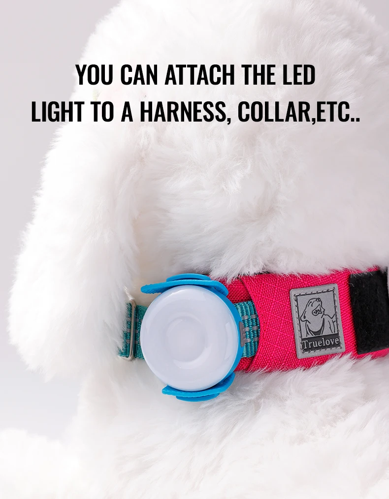 Truelove Led Light USB Rechargeable Flash Dog 3 Light Modes IP65 Waterproof Makes Your Beloved Dogs Be Seen At Night TLD19103
