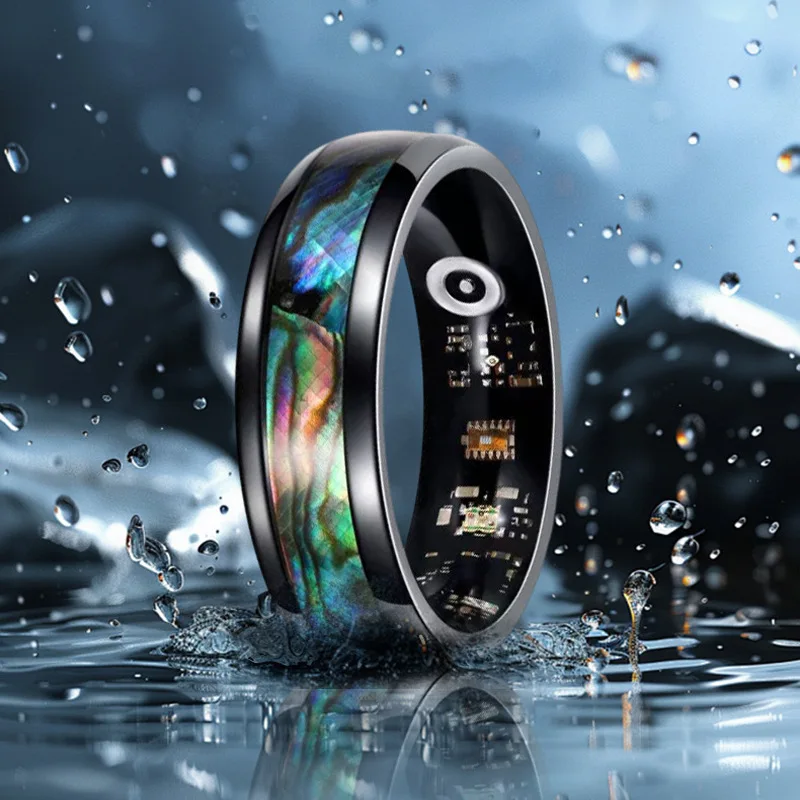 

Colorful Abalone Shell Smart Ring Fitness Tracker Heart Rate Blood Oxygen Sleep Health Monitor Intelligent Jewelry Accessories