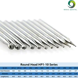 WAVE Dental Burs Tungsten Carbide Burs HP Dia.2.35mm Dentistry Drills Strawberries For Straight Nose Cone Handpiece 5Pcs/Pack