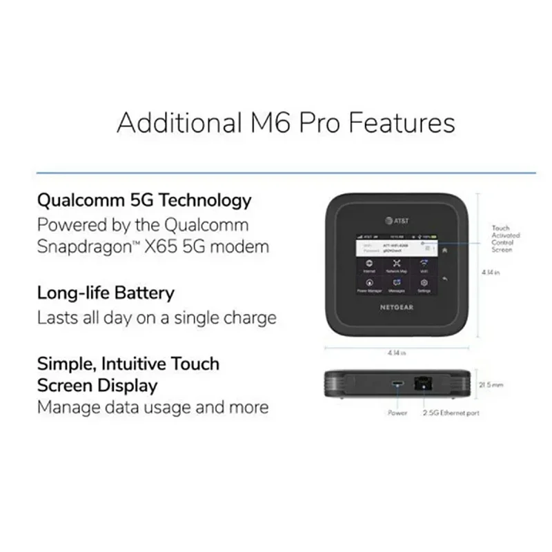 Netgear-M6 Pro Roteador sem fio, M6 Mobile, WiFi 6, M6 MR6500, 5G mm, Bandas Wave e Sub-6, Desbloqueado para Telestra, 5G