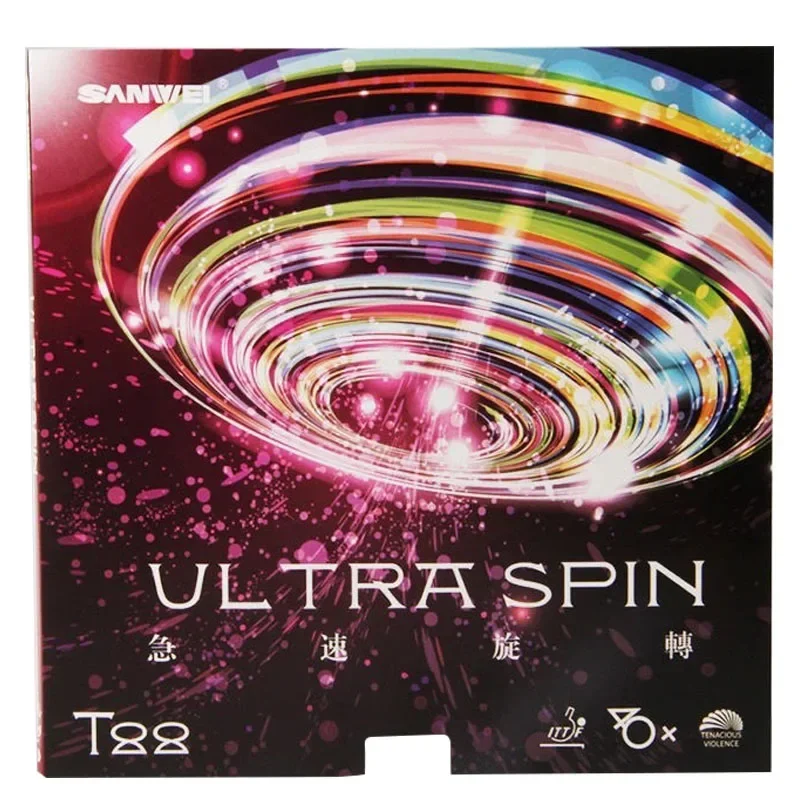 SANWEI-Goma de Ping Pong T88 Ultra Spin, goma de Control semipegajosa con esponja de alta elasticidad, Original