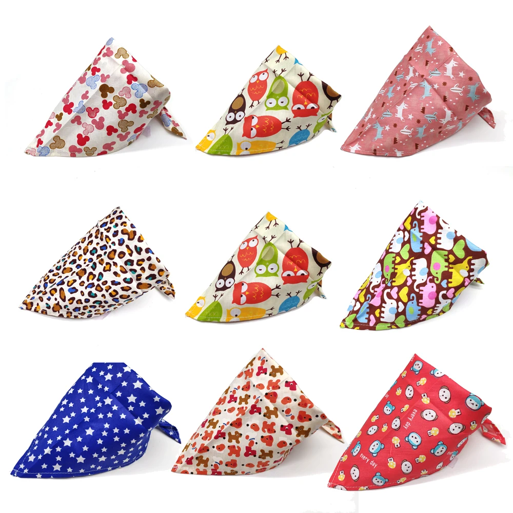 60pcs 100% Cotton Dog Bandanas Bulk Wholesale Best Selling Products Dogs Spring Summer Dog Bibs Scarf Puppy Supplies