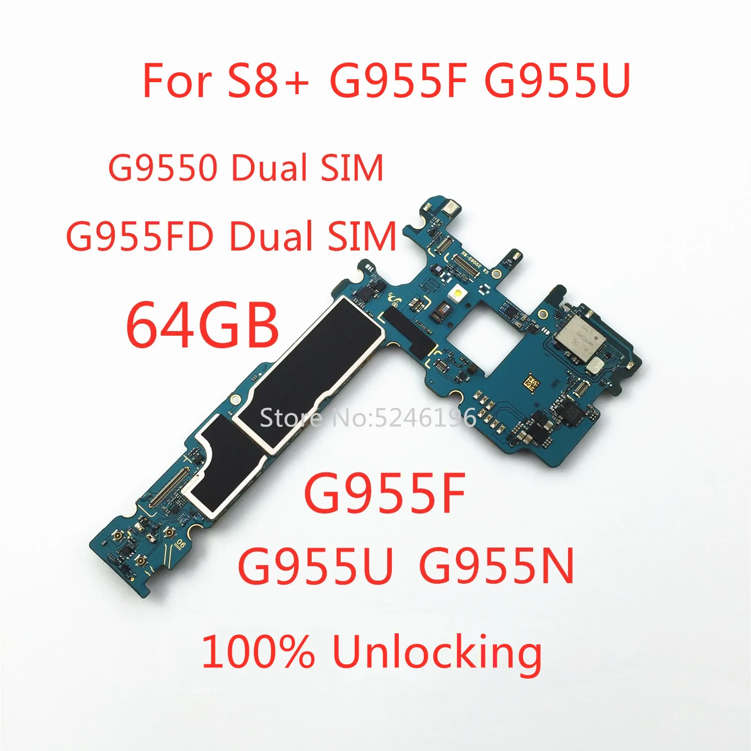 1pcs 100% Unlocking Motherboard For Samsung Galaxy S8 Plus S8+ G9550 G955FD G955F G955U G955N 64GB Replace Part