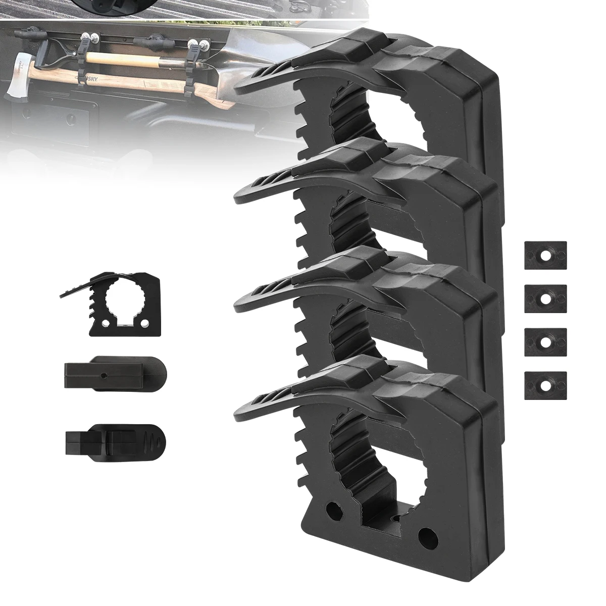 1–8 Stück Gummiklemmen, Schnellspanner-Montageklemmen, 30–40 mm, für Auto, Off-Road-LKW, Anhänger, Wohnmobil, Bootszubehör, Montagewerkzeuge