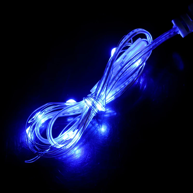 1Pc 1M USB 10LED String Lights Copper Wire Garland Light Waterproof Fairy Lights For Christmas Wedding Party Decoration