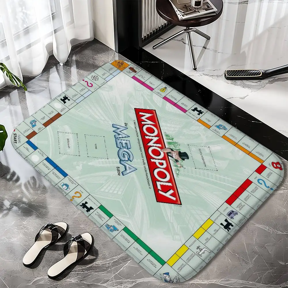 

Monopoly Game Floor Mat Printed Large Carpets Room And Bedroom Carpets Bathroom Anti Slip Door MATS Small Carpets