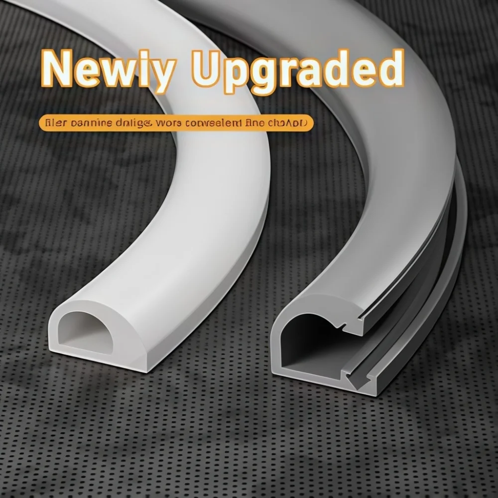 1PC 2M/78.74IN Anti-extrusion Floor Cord Cover Arc Cord Protector Durable Extension Wiring Duct Protector Home ﻿